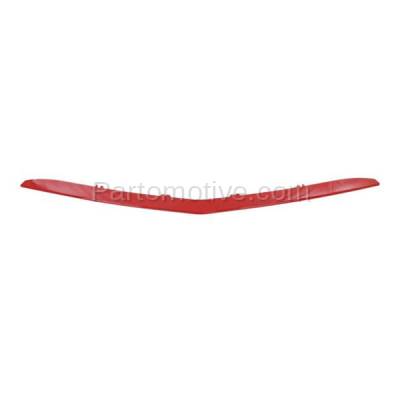 Aftermarket Replacement - GRT-1218 2014-2016 Mercedes Benz CLA250 CLA45 AMG (with AMG Styling Package) Front Bumper Cover Grille Trim Grill Lower Molding Center Painted Red - Image 1