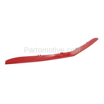 Aftermarket Replacement - GRT-1218 2014-2016 Mercedes Benz CLA250 CLA45 AMG (with AMG Styling Package) Front Bumper Cover Grille Trim Grill Lower Molding Center Painted Red - Image 2