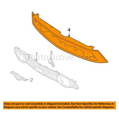Aftermarket Replacement - GRT-1040 10 11 12 Mustang GT Front Grille Trim Grill Molding Primed FO1210105 AR3Z8419AA - Image 3