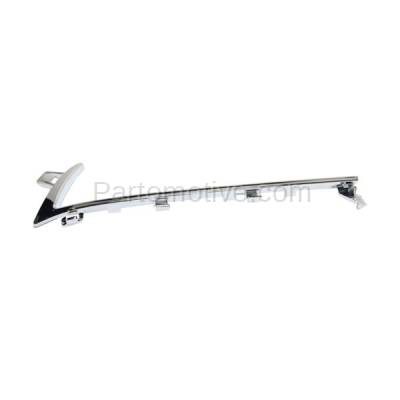 Aftermarket Replacement - GRT-1052L 14-15 Camaro Front Upper Grille Trim Grill Molding Chrome Driver Side GM1212106 - Image 2