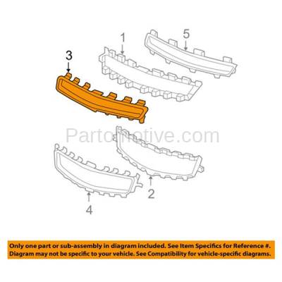 Aftermarket Replacement - GRT-1074 08-12 Malibu Front Upper Grille Trim Grill Surround Molding GM1210114 15823701 - Image 3