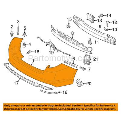 Aftermarket Replacement - BUC-2497R Rear Bumper Cover Assembly Fits 14-15 Optima Except-Hybrid KI1100181 866104C510 - Image 3