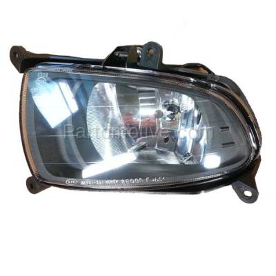 Aftermarket Replacement - FLT-1594R 2007-2009 Kia Spectra 2.0L (Sedan 4-Door) Front Driving Fog Lamp Light Assembly (with Bulb) with Chrome Housing Right Passenger Side - Image 1