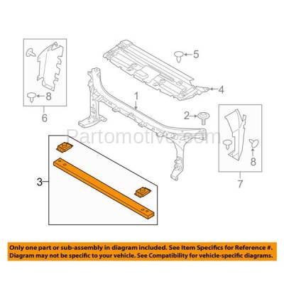 Aftermarket Replacement - RSP-1184 2015-2018 Ford F150 Pickup Truck (Standard, Extended, Crew Cab) Front Center Radiator Support Lower Crossmember Tie Bar Aluminum - Image 3