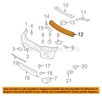 Aftermarket Replacement - BRF-1826F 2008-2022 Toyota Sequoia & 2007-2021 Tundra (without Laser Cruise Control) (4WD & RWD) Front Bumper Impact Bar Reinforcement Aluminum - Image 3