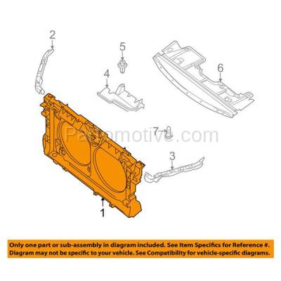 Aftermarket Replacement - RSP-1590 2007-2008 Nissan Altima (Base, Hybrid, S, SE, SL) 2.5L/3.5L (Coupe & Sedan) Front Radiator Support Core Assembly Primed Plastic - Image 3