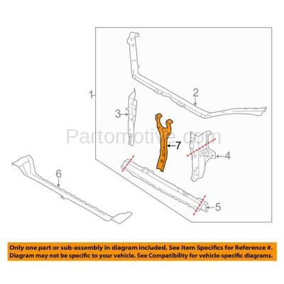 Aftermarket Replacement - RSP-1680 2008-2014 Subaru Impreza & 2013-2014 WRX/WRX STI Front Radiator Support Center Latch Support Assembly Primed Made of Steel - Image 3