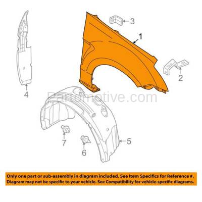 Aftermarket Replacement - FDR-1320R 2008-2011 Ford Focus 2.0L (Coupe & Sedan) Front Fender Quarter Panel (with Grille Provision) Primed Steel Right Passenger Side - Image 3
