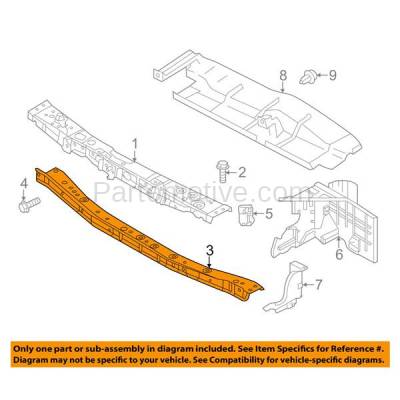 Aftermarket Replacement - RSP-1650 2012-2018 Nissan Versa 1.6L (S, S Plus, SL, SV) Sedan Front Radiator Support Lower Crossmember Tie Bar Panel Primed Made of Steel - Image 3