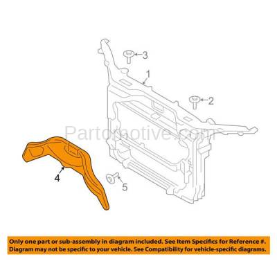 Aftermarket Replacement - RSP-1158 2012-2014 Ford Edge & 2012-2015 Lincoln MKX Front Radiator Support Center Support Brace Bracket Primed Made of Steel - Image 3