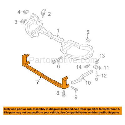 Aftermarket Replacement - RSP-1171 2013-2016 Ford Escape & 2015-2016 Lincoln MKC Front Radiator Support Lower Crossmember Tie Bar Primed Made of Steel - Image 3