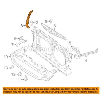 Aftermarket Replacement - RSP-1593R 2013-2018 Nissan Altima & 2016-2018 Maxima Front Radiator Support Upper Brace Bracket Panel Primed Made of Steel Right Passenger Side - Image 3