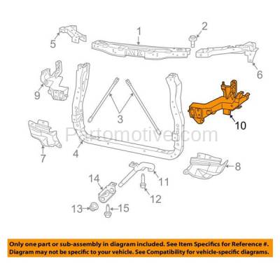 Aftermarket Replacement - RSP-1101L 2014-2018 Jeep Grand Cherokee (3.0 & 3.6 & 5.7 & 6.4 Liter) Front Radiator Support Headlamp Mounting Bracket Plastic Left Driver Side - Image 3