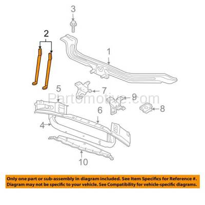 Aftermarket Replacement - RSP-1105 1999-2004 Jeep Grand Cherokee Front Radiator Support Crossmember Brace Primed Made of Steel Left Driver or Right Passenger Side - Image 3