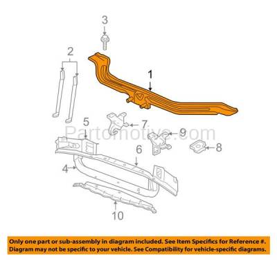 Aftermarket Replacement - RSP-1106 1999-2004 Jeep Grand Cherokee (4.0 & 4.7 Liter Engine) Front Radiator Support Upper Crossmember Tie Bar Primed Made of Steel - Image 3