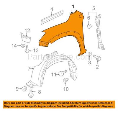 Aftermarket Replacement - FDR-1605RC CAPA 2006-2008 Toyota RAV4 (Japan or North America Built) Front Fender Quarter Panel (with Fender Flare Holes) Steel Right Passenger Side - Image 3