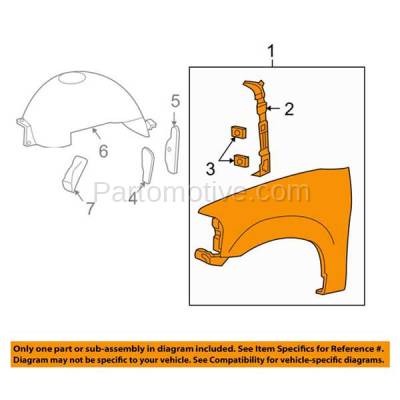 Aftermarket Replacement - FDR-1267LC CAPA 2003-2006 Ford Expedition (4.6L & 5.4L V8) Front Fender Quarter Panel (with Wheel Opening Molding Holes) Primed Steel Left Driver Side - Image 3