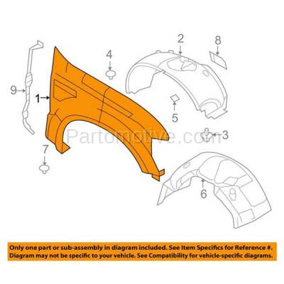 Aftermarket Replacement - FDR-1286LC CAPA 2008-2010 Ford F-Series F450 & F550 Super Duty Truck Front Fender Quarter Panel (with Wheel Opening Molding Holes) Left Driver Side - Image 3