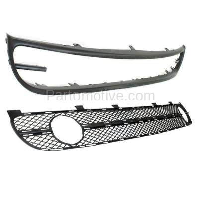 Aftermarket Replacement - GRL-2588C & GRT-1276C CAPA 2001-2005 Volkswagen Beetle (Convertible & Hatchback) Front Bumper Cover Lower Grille Insert & Frame Kit Assembly Matte Black Plastic - Image 2