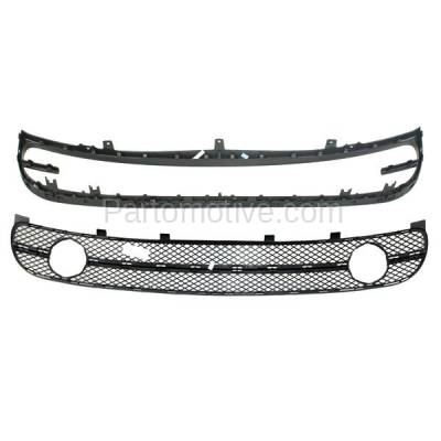 Aftermarket Replacement - GRL-2588C & GRT-1276C CAPA 2001-2005 Volkswagen Beetle (Convertible & Hatchback) Front Bumper Cover Lower Grille Insert & Frame Kit Assembly Matte Black Plastic - Image 3