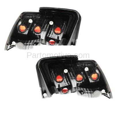 Aftermarket Replacement - TLT-1000L & TLT-1000R 1999-2004 Ford Mustang (excluding Cobra Models) (Convertible & Coupe) Taillight Taillamp Rear Brake Light SET PAIR Lamp Left & Right Side - Image 3