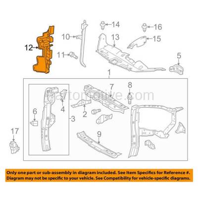 Aftermarket Replacement - RSP-1762R 2014-2016 Toyota Highlander (LE, LE Plus, Limited, XLE) Front Radiator Support Side Air Deflector Primed Made of Plastic Right Passenger Side - Image 3