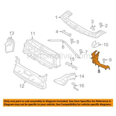 Aftermarket Replacement - RSP-1033L 2012-2018 BMW -Series & 2014-2018 2/4-Series (Base, iPerformance) Front Radiator Support Core Side Panel Bracket Left Driver Side - Image 3
