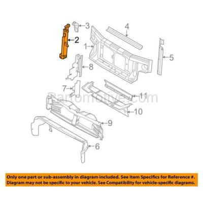 Aftermarket Replacement - RSP-1178R 2007-2010 Ford Explorer & Sport Trac & Mercury Mountaineer Front Radiator Support Core Assembly Bracket Steel Right Passenger Side - Image 3