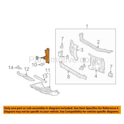 Aftermarket Replacement - RSP-1810 2000-2006 Toyota Tundra Pickup Truck (Base, Limited, SR5) Regular/Access Cab Front Radiator Support Center Hood Latch Support Steel - Image 3