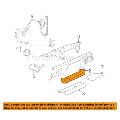 Aftermarket Replacement - RSP-1151 2003-2011 Ford Crown Victoria & Lincoln Town Car & Mercury Grand Marquis, Marauder Radiator Support Lower Crossmember Tie Bar Steel - Image 3
