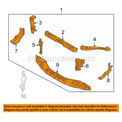 Aftermarket Replacement - RSP-1442 2003-2006 Kia Sorento (EX, LX) Sport Utility 4-Door (3.5 Liter V6 Engine) Front Radiator Support Core Assembly Primed Made of Steel - Image 3