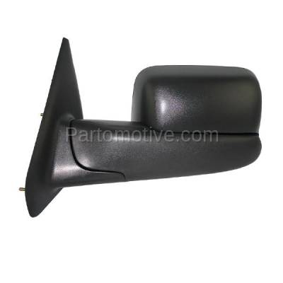 Aftermarket Replacement - LKQ-CH1320227OE 2002-2008 Dodge Ram 1500 & 2003-2009 Ram 2500, 3500 Truck Flip-Up Tow Mirror Manual, Manual Folding Textured Black Left Driver Side - Image 2
