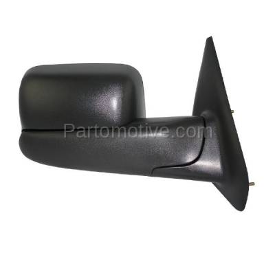 Aftermarket Replacement - LKQ-CH1321227OE 2002-2008 Dodge Ram 1500 & 2003-2009 Ram 2500, 3500 Truck Flip-Up Tow Mirror Manual, Manual Folding Textured Black Right Passenger Side - Image 2