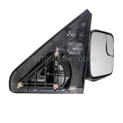 Aftermarket Replacement - LKQ-CH1321227OE 2002-2008 Dodge Ram 1500 & 2003-2009 Ram 2500, 3500 Truck Flip-Up Tow Mirror Manual, Manual Folding Textured Black Right Passenger Side - Image 3