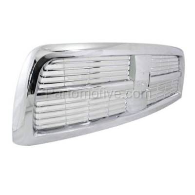 Aftermarket Replacement - LKQ-CH1200335OE 2010-2012 Dodge Ram 2500 3500 Pickup Truck Front Center Face Bar Grille Assembly Chrome Frame Shell & Insert Plastic without Emblem - Image 2