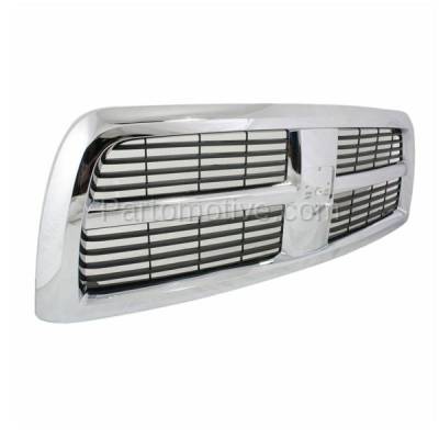 Aftermarket Replacement - LKQ-CH1200336OE 2010-2012 Dodge Ram 2500 3500 Pickup Truck Front Face Bar Grille Assembly Chrome Frame Shell & Black Insert Plastic without Emblem - Image 2