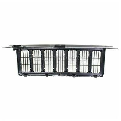 Aftermarket Replacement - LKQ-CH1200303OE 2006-2010 Jeep Commander (8Cyl 6Cyl, 3.7L 4.7L 5.7L Engine) Front Face Bar Grille Assembly Chrome Shell & Vertical Bar Insert Plastic - Image 3