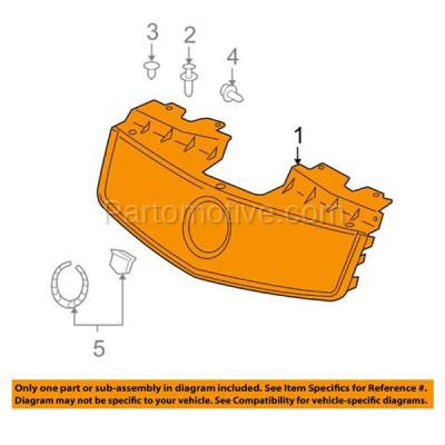 Aftermarket Replacement - LKQ-GM1200516OE 2004-2007 CTS-V (Sedan 4-Door) (5.7 & 6.0 Liter V8 Engine) Front Center Grille Assembly Chrome Shell & Mesh Insert Plastic without Emblem - Image 3