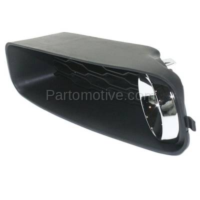 Aftermarket Replacement - LKQ-CH1038121OE 2011-2014 Dodge Avenger (2.4L & 3.6L) Front Fog Lamp Grille Bezel Assembly Textured Black with Chrome Ring Plastic Left Driver Side - Image 2