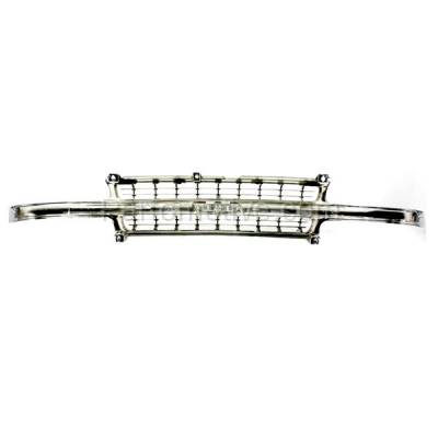 Aftermarket Replacement - LKQ-GM1200424OE 1999-2002 Chevrolet Silverado 1500/2500 & 2000-2006 Suburban & Tahoe Front Grille Assembly Dark Gray with Chrome Center Bar Plastic - Image 3