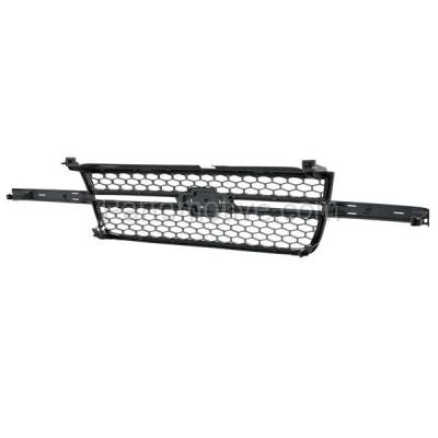 Aftermarket Replacement - LKQ-GM1200546OE 2003-2007 Chevrolet Silverado Truck 1500 HD/2500 HD/3500 (Base, LS, LT, WT) Front Grille Assembly Chrome Shell & Gray Honeycomb Insert - Image 3