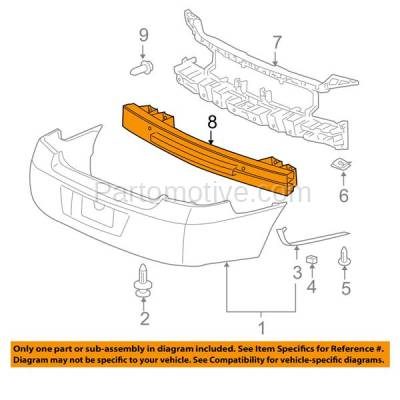Aftermarket Replacement - LKQ-GM1106663OE 2006-2013 Chevrolet Impala & 2014-2016 Impala Limited (Sedan) Rear Bumper Impact Bar Crossmember Reinforcement Steel - Image 3