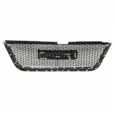 Aftermarket Replacement - LKQ-GM1200585OE 2007-2012 GMC Acadia (excluding Denali Model) Front Center Grille Assembly Chrome Shell with Painted Black Insert Plastic - Image 3