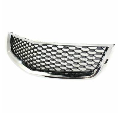 Aftermarket Replacement - LKQ-GM1200621OE 2010-2015 Chevrolet Equinox (4Cyl, 2.4L 3.0L 3.6L Engine) Front Lower Bumper Cover Grille Assembly Chrome Shell Black Insert Plastic - Image 2