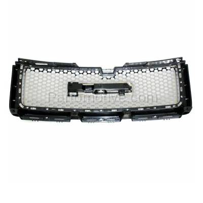 Aftermarket Replacement - LKQ-GM1200631OE 2007-2013 GMC Sierra 1500 Denali Pickup Truck (6.2 Liter V8 Engine) Front Grille Assembly Chrome Shell Painted Black Insert Plastic - Image 3