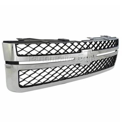 Aftermarket Replacement - LKQ-GM1200639OE 2011-2014 Chevrolet Silverado Truck 2500HD/3500HD Front Grille Assembly (with Emblem Provision) Dark Gray with Chrome Molding Plastic - Image 2