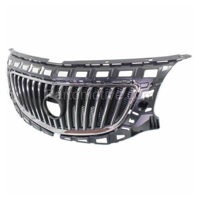 Aftermarket Replacement - LKQ-GM1200653OE 2011-2013 Buick Regal (Base & CXL) (4Cyl, 2.0L 2.4L Engine) Front Center Grille Assembly Chrome Shell with Painted Black Insert Plastic - Image 2