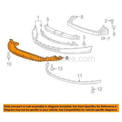 Aftermarket Replacement - LKQ-GM1092232OE 2010-2016 Cadillac SRX Front Bumper Lower Spoiler Valance Air Dam Deflector Shield Apron Garnish Panel Textured Made of Plastic - Image 3