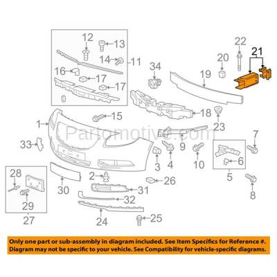 Aftermarket Replacement - LKQ-GM1066194OE 2010-2016 Buick LaCrosse & 2012-2017 Regal & 2013-2016 Chevrolet Malibu Front Bumper Retainer Mounting Brace Bracket Left Driver Side - Image 3
