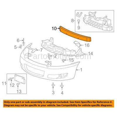 Aftermarket Replacement - LKQ-GM1006643OE 2006-2007 Chevrolet Monte Carlo & 2006-2013 Chevy Impala & 2014-2016 Impala Limited Front Bumper Impact Bar Crossmember Reinforcement - Image 3